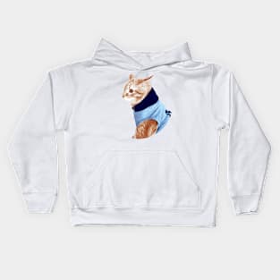 Cat in Sweater Kids Hoodie